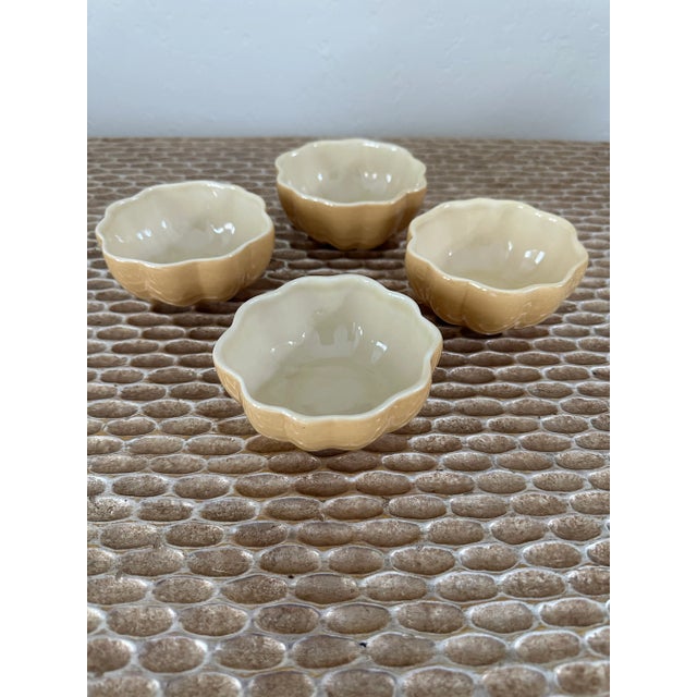 Vintage Pumpkin Squash Ceramic Bowls For Sale - Image 4 of 13