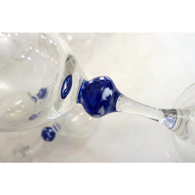 Vintage Stemmed Wine Glasses by Luminarc France, 1980s, Set of 6 For Sale - Image 9 of 12