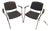 Hightower Modernist Stackable Arm Chairs, Pair For Sale