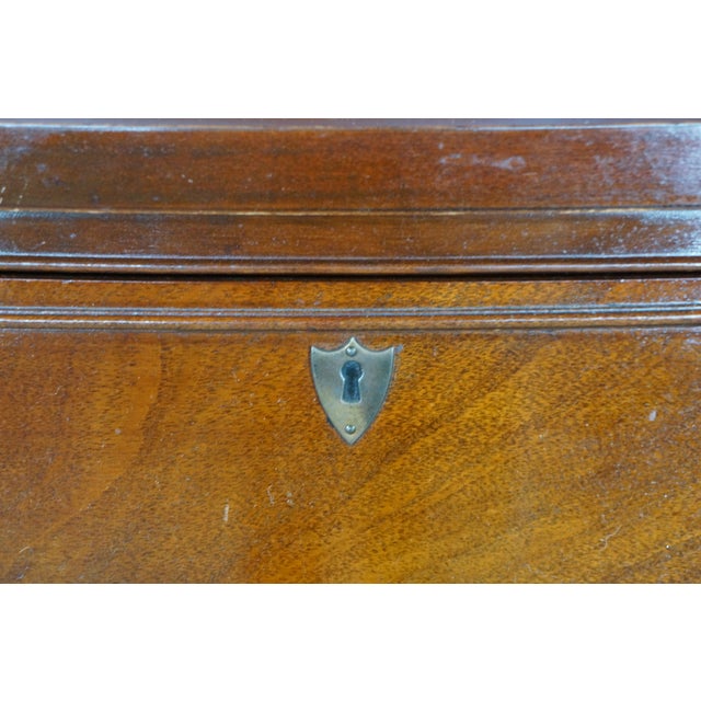 Mid Century Sheraton Style Mahogany Bow Front China Curio Display Cabinet 82" For Sale - Image 13 of 18