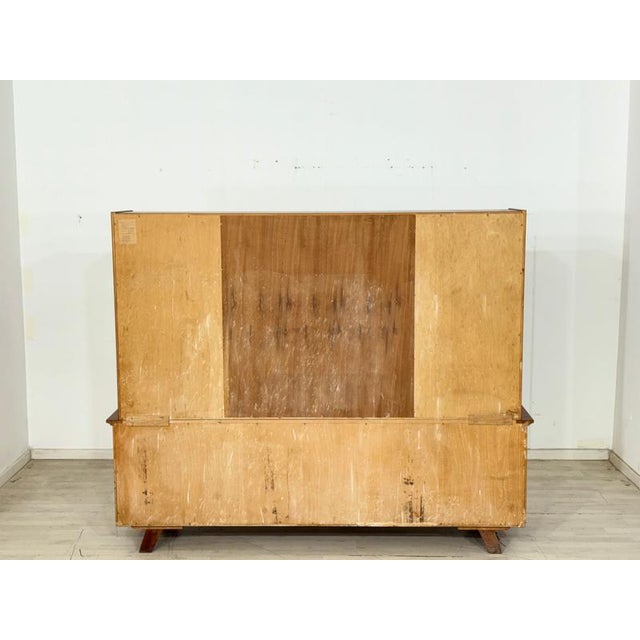 Vintage Bar Cabinet in Birch and Brass For Sale - Image 17 of 18