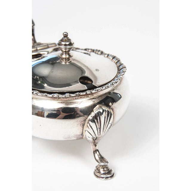 Silver Mappin & Webb Sterling Silver Footed Mustard Pot With Glass Liner, Circa 1929 For Sale - Image 8 of 10