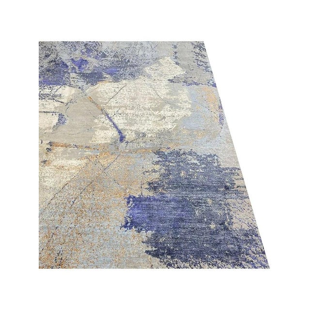 Handwoven Modern Abstract Area Rug 9x12 For Sale In Dallas - Image 6 of 11