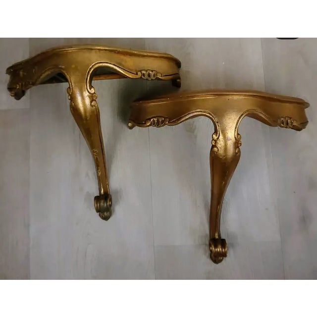Baroque Wall Console Tables, 1960s, Set of 2 For Sale - Image 3 of 4