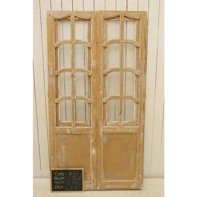 Rustic European Late 19th Century Double French Glass Doors - a Pair For Sale - Image 3 of 5
