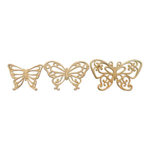 Homco Butterflies Sculptural Wall Art - Set of 3