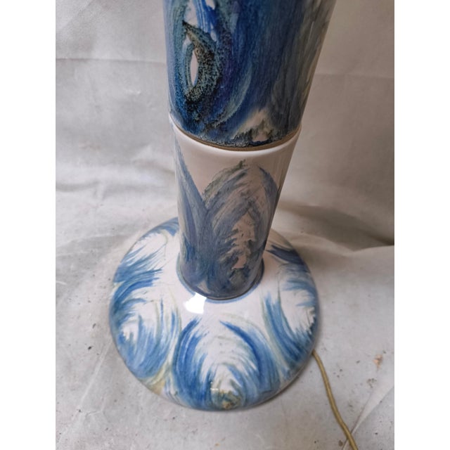 Rare ceramic floor lamp by Viggo Kyhn in good used condition. The ceramic base has no chips or cracks. The shade is also...