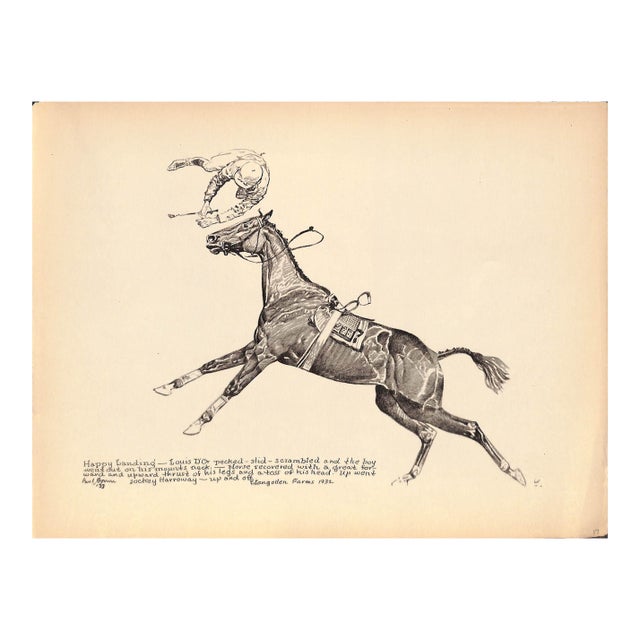 Happy Landing - Louis d'Or Pecked Llangollen Farms 1933 Reproduction For Sale