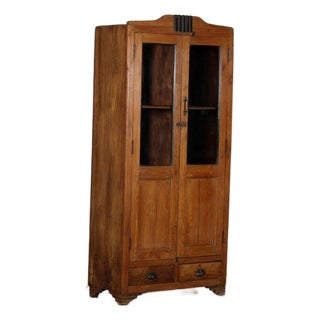 Vintage Indian Teakwood Bookcase For Sale