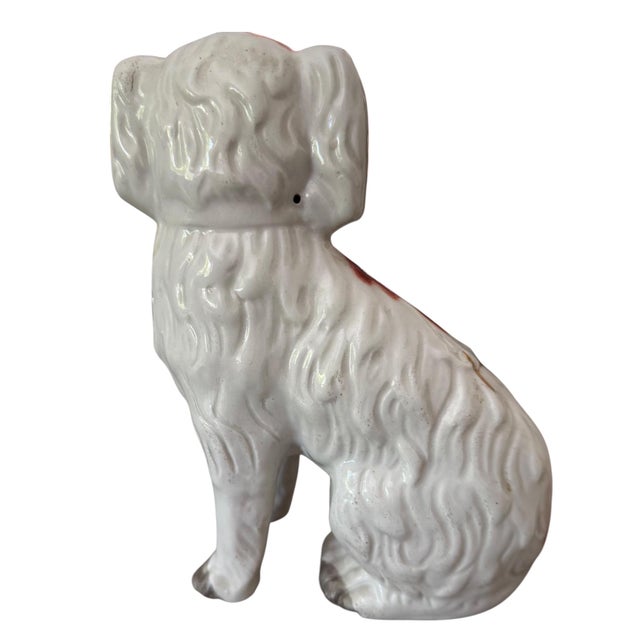 Vintage Staffordshire Ware English Spaniel Dogs 8" Tall - A Pair For Sale - Image 11 of 14