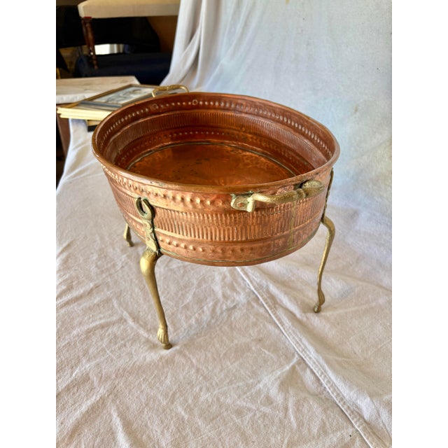 Early 20th Century French Copper and Brass Jardiniere For Sale - Image 4 of 13