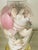 Vintage glass lamp filled with great selected shells.