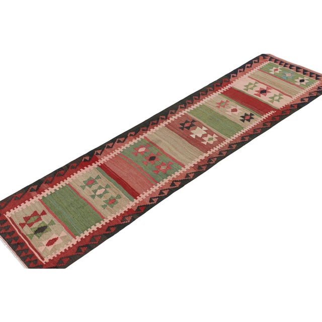 Rug & Kilim Vintage Persian Kilim Runner in Polychromatic Geometric Patterns by Rug & Kilim For Sale - Image 4 of 7
