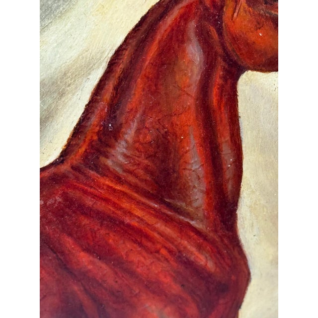 English Victorian Sporting Oil Painting of an Arabian Horse in the Bombay Stables, India, c.1900 For Sale - Image 18 of 18