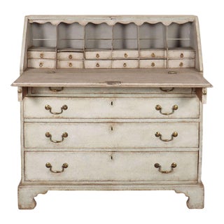 English Painted Oak Bureau For Sale