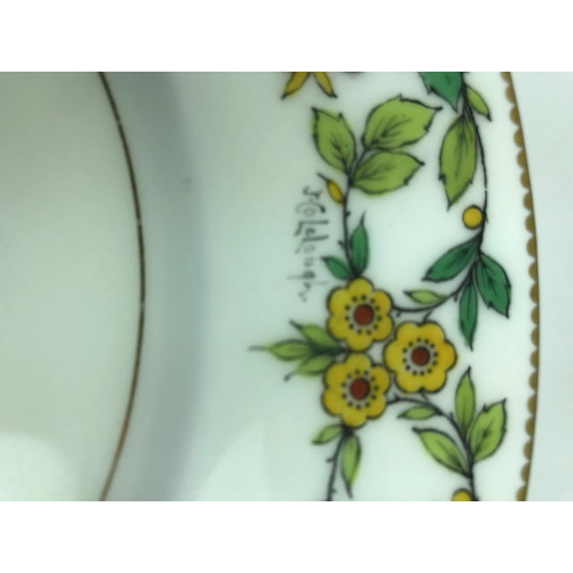 Minton Minton Gilded Rose Lunch Plates Signed, J. Colclough Set of 5 For Sale - Image 4 of 13