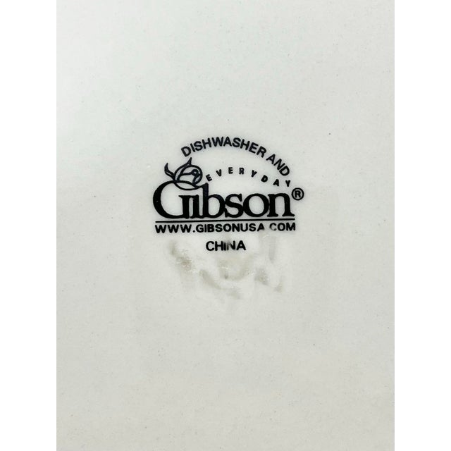 Beige Contemporary Gibson “Yuletide” Ceramic Dinnerware Set, Service for 4 - 20-Piece For Sale - Image 8 of 8