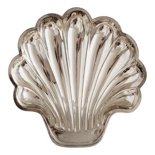 Silver-Plated Shell Dish For Sale