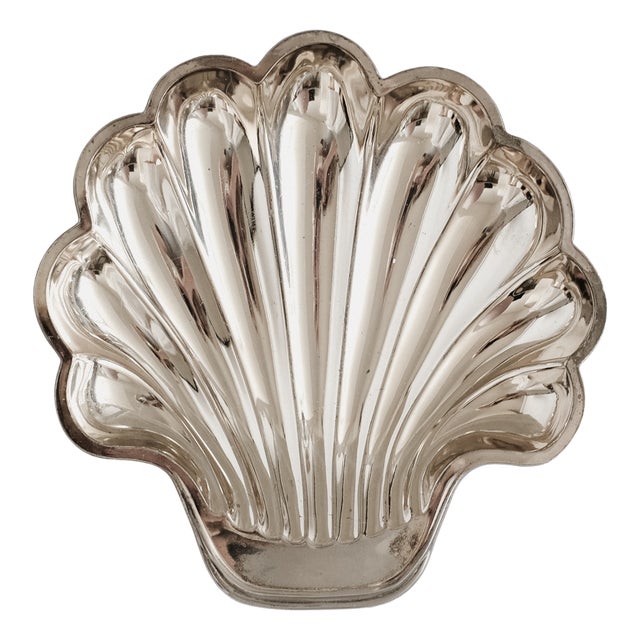 Silver-Plated Shell Dish For Sale