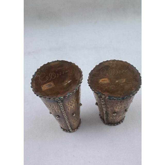 1970s Vintage Bronze Vases, 1970s, Set of 2 For Sale - Image 5 of 11