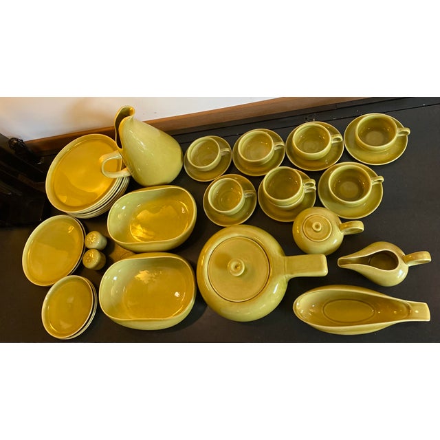 Russel Wright 38pc Dish Set - Mfg. By Steubenville, Oh, USA See last photo for 38 pcs itemized breakdown.