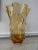 1950s Tall Amber Art Glass Vase in the Style of Empoli Glass For Sale - Image 10 of 13