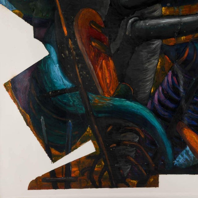 Contemporary 1970s Framed Signed Sandy Winters "Untitled" Mixed Media on Paper For Sale - Image 3 of 11