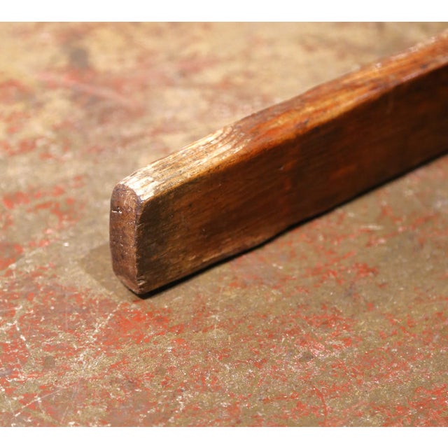 19th Century French Pine Library Ladder With 10 Steps For Sale - Image 9 of 9