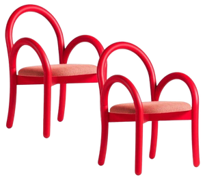 Set of Goma Armchairs in Red by Made by Choice
