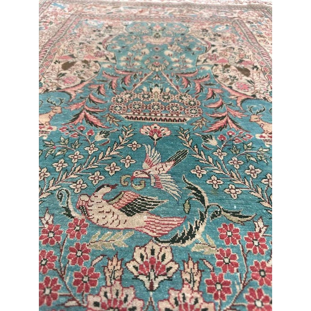 Rug in Fine Silk by Sino Hereke, 1990s For Sale - Image 16 of 18