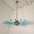 1980s 1980s Green Glass and Brass Sputnik Chandelier, Italy, Mid Century Modern For Sale - Image 5 of 11