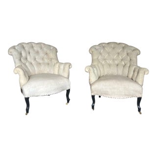 Pair of French Napoleon III Armchairs For Sale
