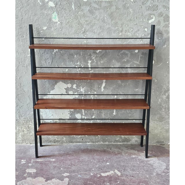 Italian Teak Bookcase, 1960s For Sale - Image 5 of 8