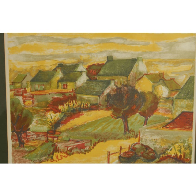 Eliane Thiollier French Country Village Framed Lithograph For Sale - Image 10 of 13