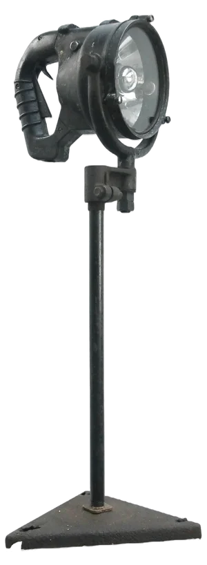 Black Metal Navy Morse Code Signal Floor Lamp, 1950s