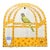 Trompe l'Oeil Delft Polychrome Tile Hanging Birdcage Wall Plaque For Sale