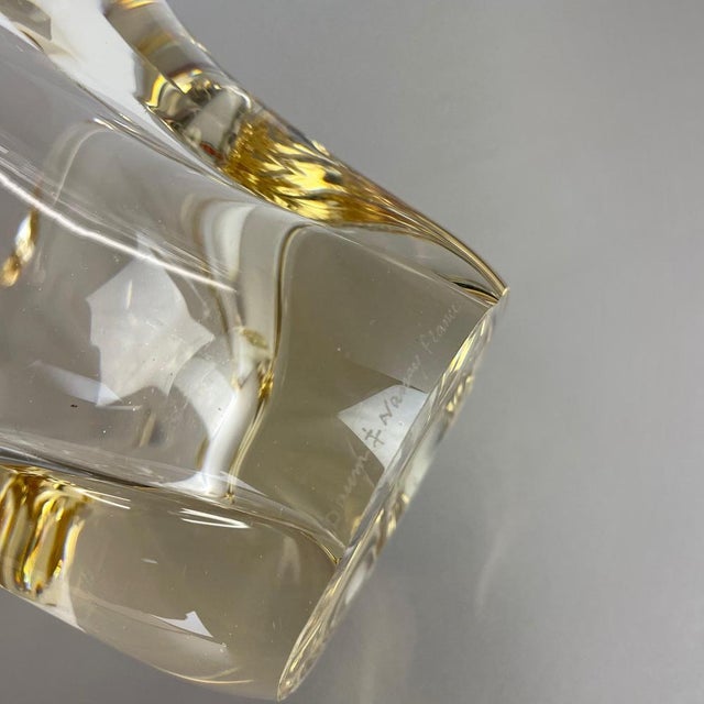 Large Crystal Glass Centerpiece Shell Bowl from Daum Nancy, France, 1970s For Sale - Image 18 of 18