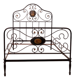 Vintage Wrought Iron Bed, Italy, 19th Century