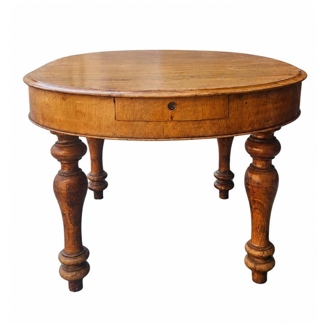 19th Century 19th Century Extendable Oval Wooden Table For Sale - Image 5 of 6