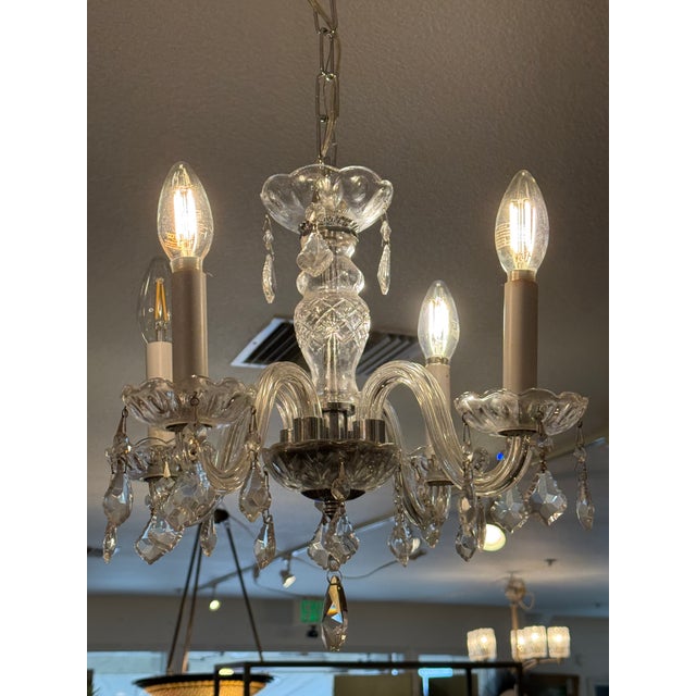1990s Crystal Chandelier, Vintage For Sale - Image 5 of 12