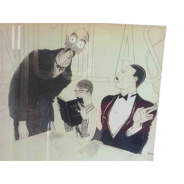 Art Deco Vintage Framed Art Deco Print - "Pour Moi... De l'Eau Minérale" by Paul Iribe (Bar Nicolas) 1980s-2000s For Sale - Image 3 of 9
