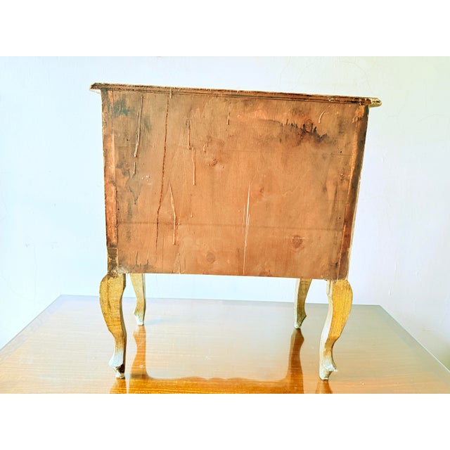 Wood 19th Century Italian Florentine Miniature Painted Chest of Drawers For Sale - Image 7 of 10