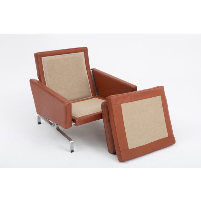 Poul Kjærholm Pk31 Leather Lounge Set for Fritz Hansen, Denmark, 1988 - Set of 4 For Sale - Image 9 of 18