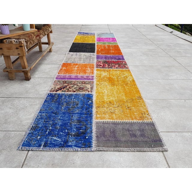 Oushak Vintage Bohemian Runner For Sale - Image 6 of 10