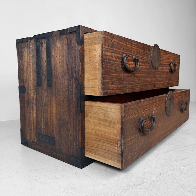 Antique Japanese Tansu Chest of Drawers, 1890s For Sale - Image 6 of 12