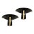 1950s Mid-Century Rare Hand-Blown Murano Black & Gold Acanthus Glass Sconces by Seguso - a Pair For Sale