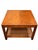 Founders Furniture Company Jack Cartwright for Founders Mid-Century Modern Walnut Side Tables With Cane Shelves - A Pair For Sale - Image 4 of 7