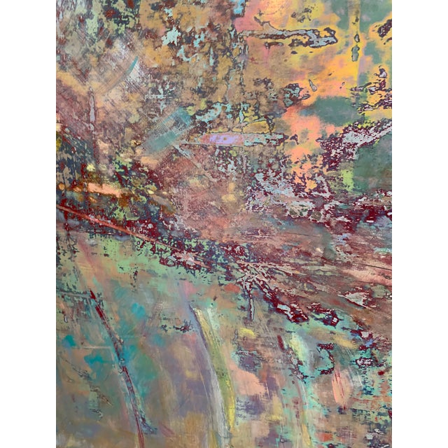 Red Abstract Oil on Canvas Painting For Sale - Image 8 of 13