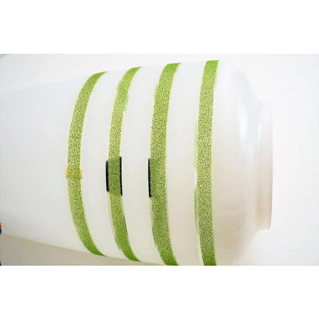 Italian Green Glass Lamp with Brass, 1960s For Sale - Image 10 of 12