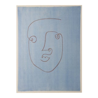 "Faces Volume 1 Piece 12" Contemporary Abstract Face Pastel Drawing For Sale